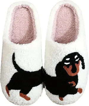 Fluffy Slippers plush Soft slippers Fuzzy Warm Cozy slippers Lightweight Memory Foamdurable base Indoor House Shoes