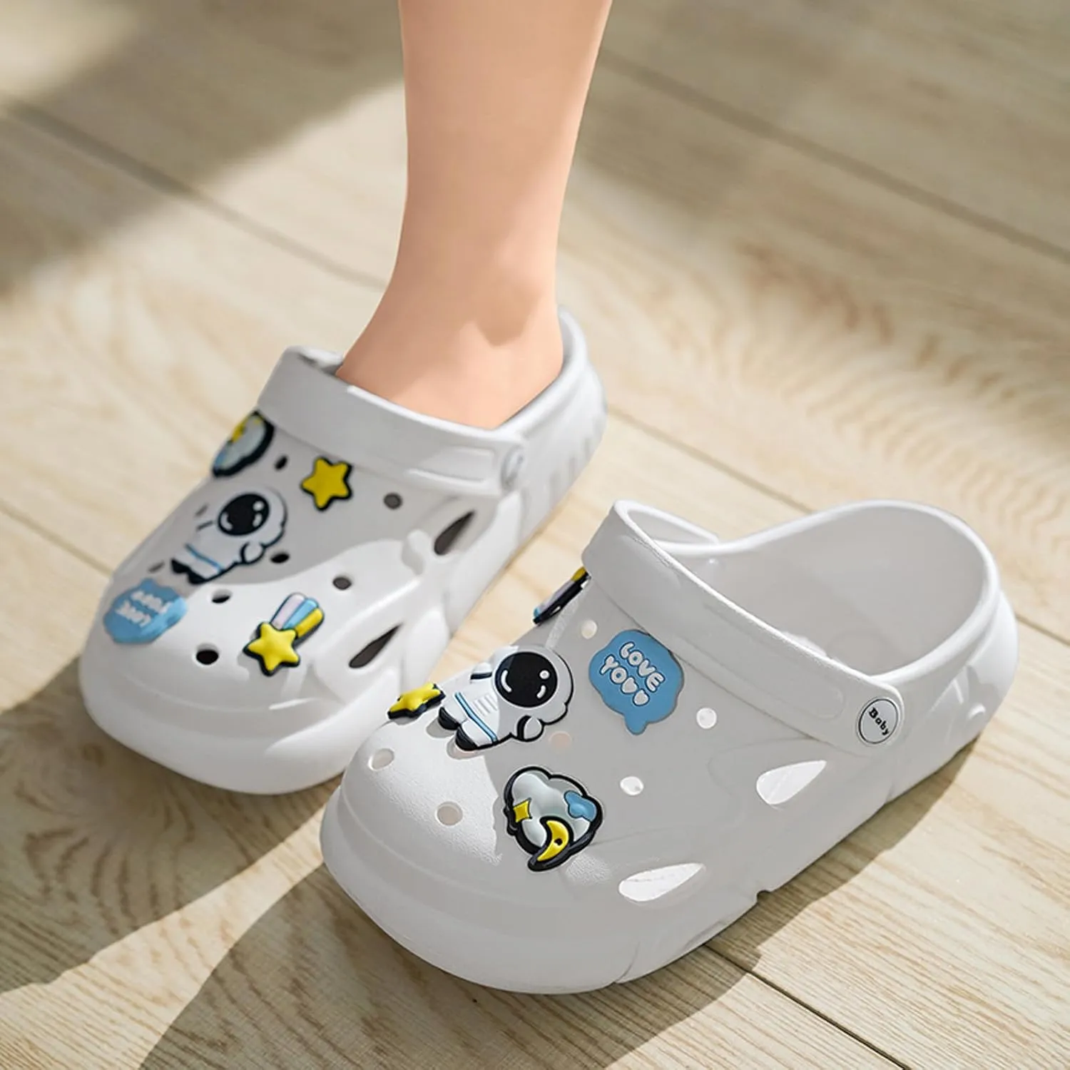 Garden Shoes Summer Boys Unisex Pattern Children's Shoes Lining Clog Children's Slides Sandal