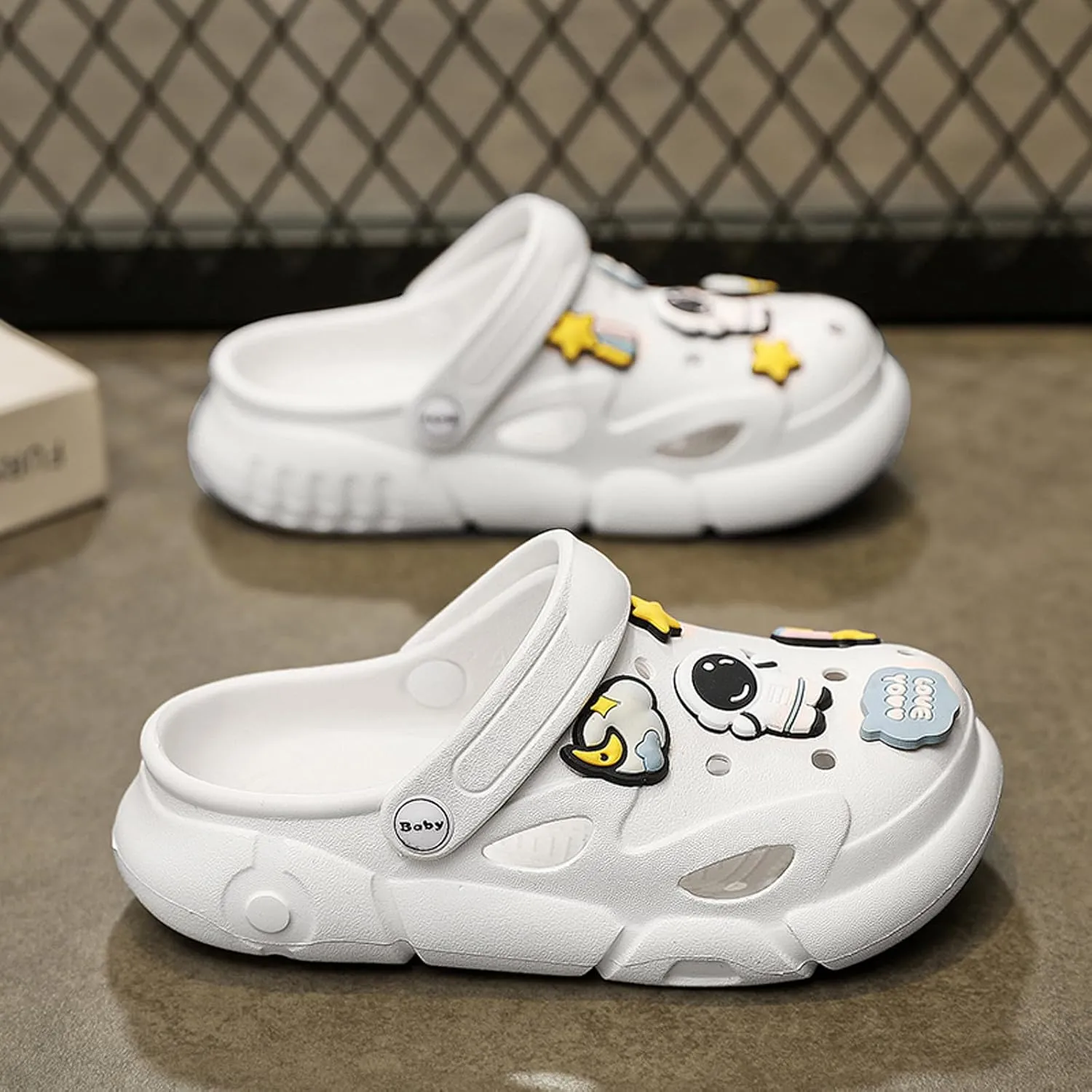 Garden Shoes Summer Boys Unisex Pattern Children's Shoes Lining Clog Children's Slides Sandal
