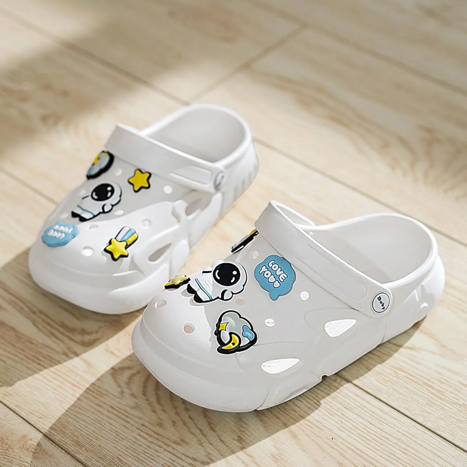 Garden Shoes Summer Boys Unisex Pattern Children's Shoes Lining Clog Children's Slides Sandal