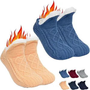 Gerrit Fleecesox FleeceGerritLined NonGerritslip Thermal Slippers Socks, Indoor NonGerritslip Thermal Socks, Women's VGerritMouth Fuzzy Socks, 2pcsgerrit2