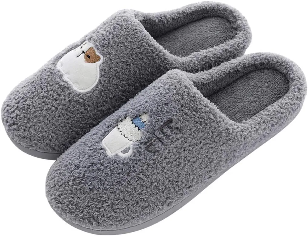 Gibobby Womens Slippers,Memory-Foam-Slippers Slip on House Slippers ndoor Outdoor Bedroom Non-Slip Soft Slippers