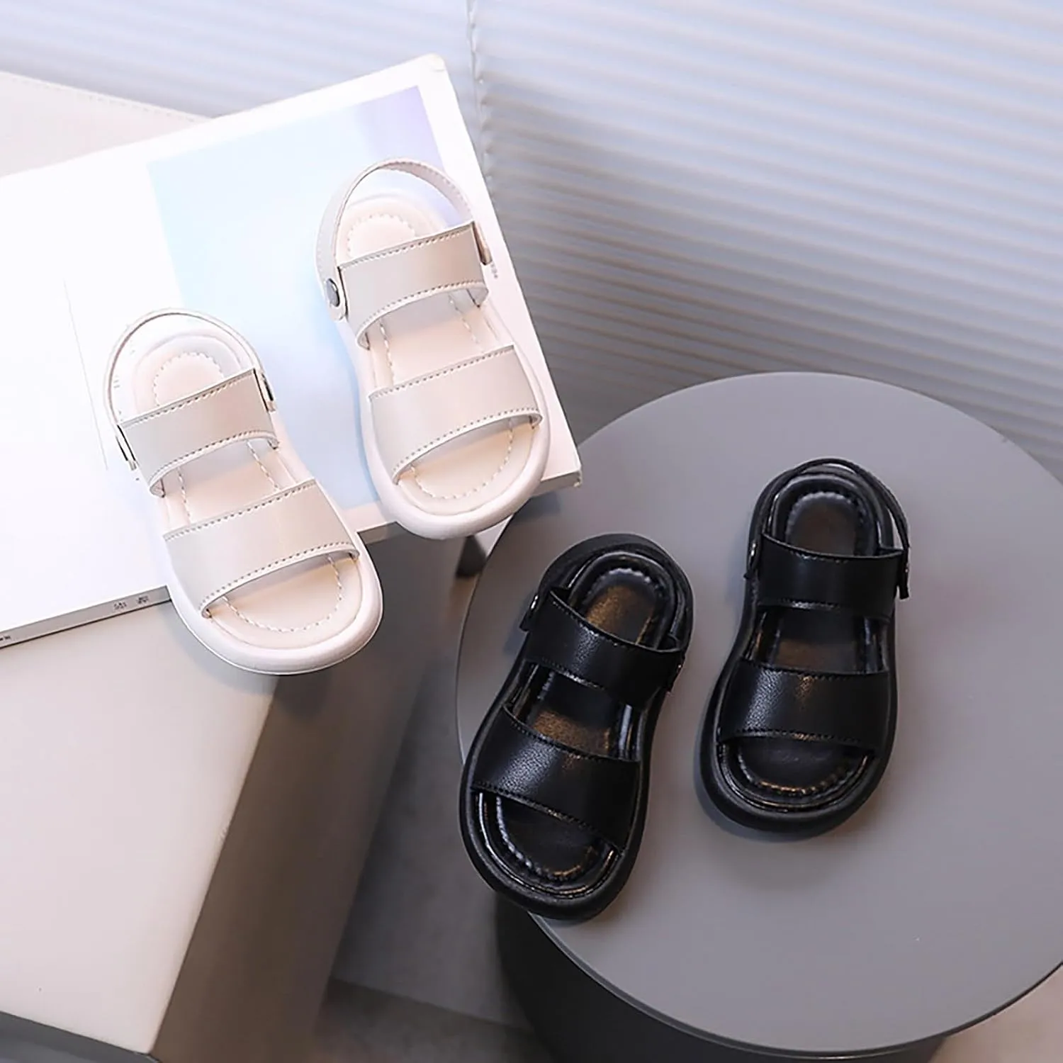 Girl Sandals Flat Comfortable Arch Support Adjustable Double Strap Lightweight Summer Platform Sandals Sandals Girls