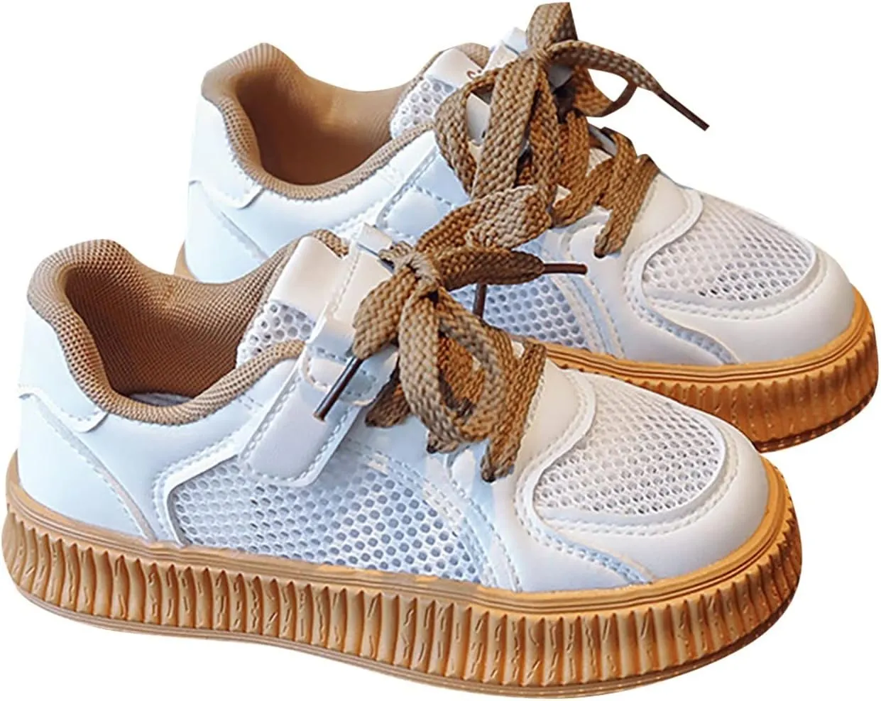 Girls' Shoes Cookie Sneakers Mesh Shoes Casual Children's Shoes Breathable Board Shoes for Girls Running Shoes Size 3