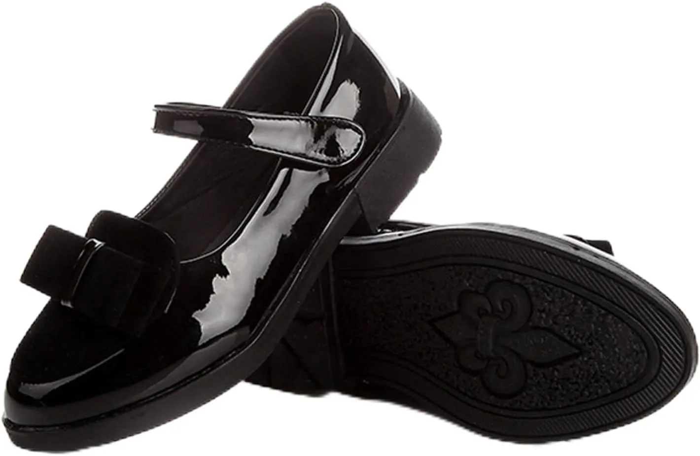 Girls Slip On Dress Shoes Ballet Flower Non Slip Mary Jane Soft Sole Flat Shoes for Daily Wedding Party
