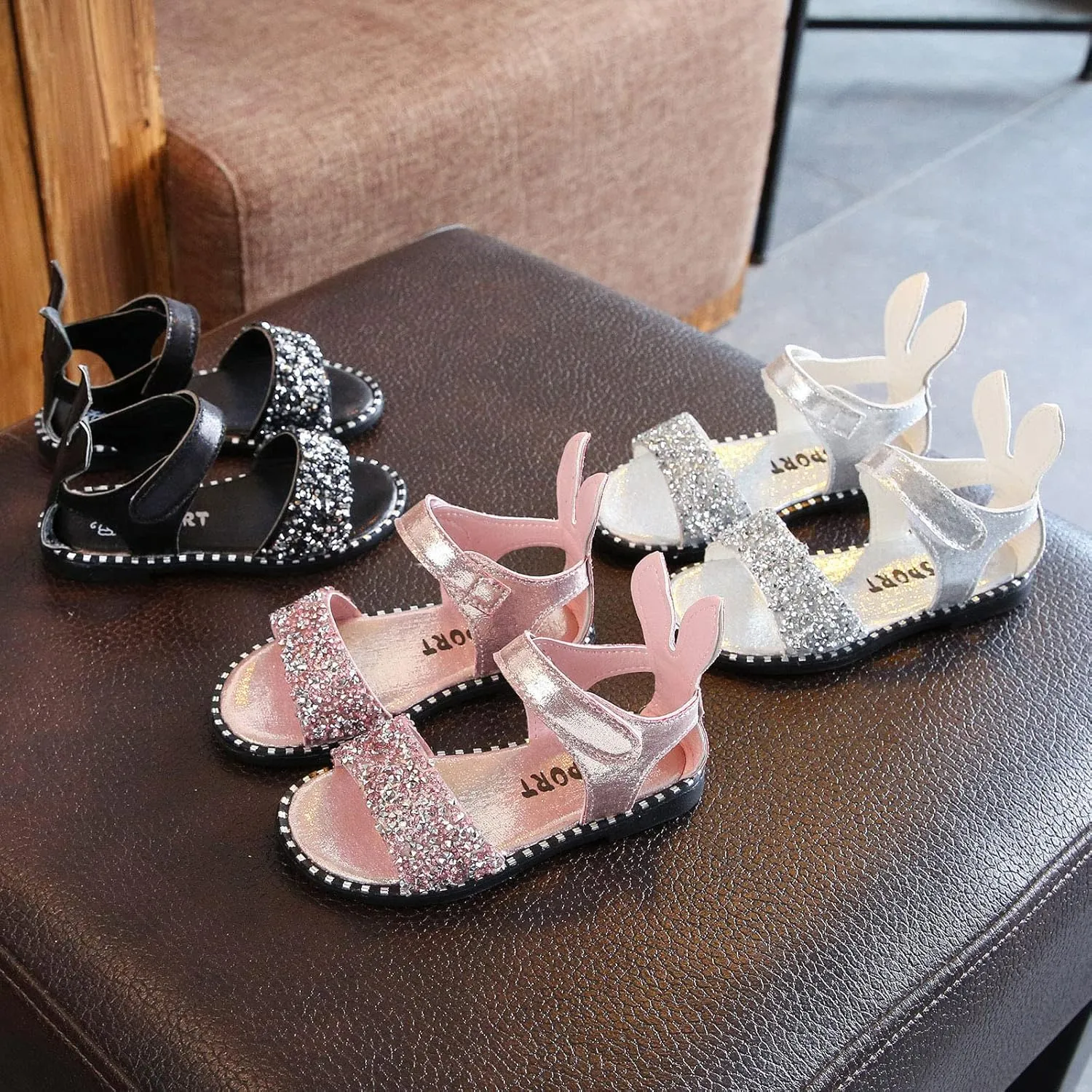 Girls Summer Sandals Adjustable Straps Sandals Wedding Shoes Toddler/Little Kid/Big Kid