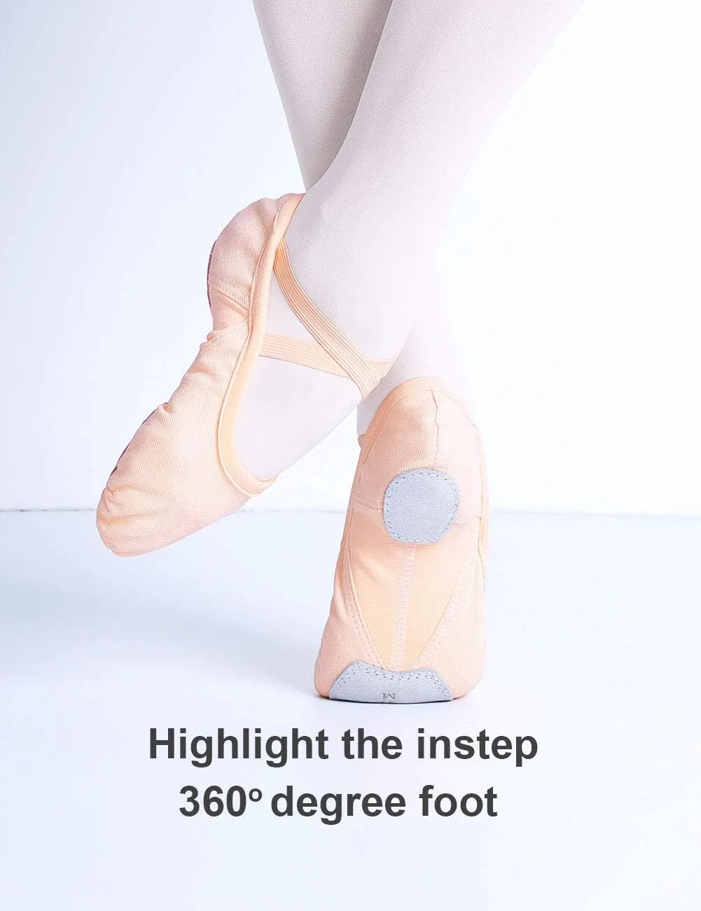 HiDance Ballet Shoes for Girls/Toddlers/Kids/Women,Elastic Canvas Ballet Dance Flats/Ballet Slippers/Dance Shoes