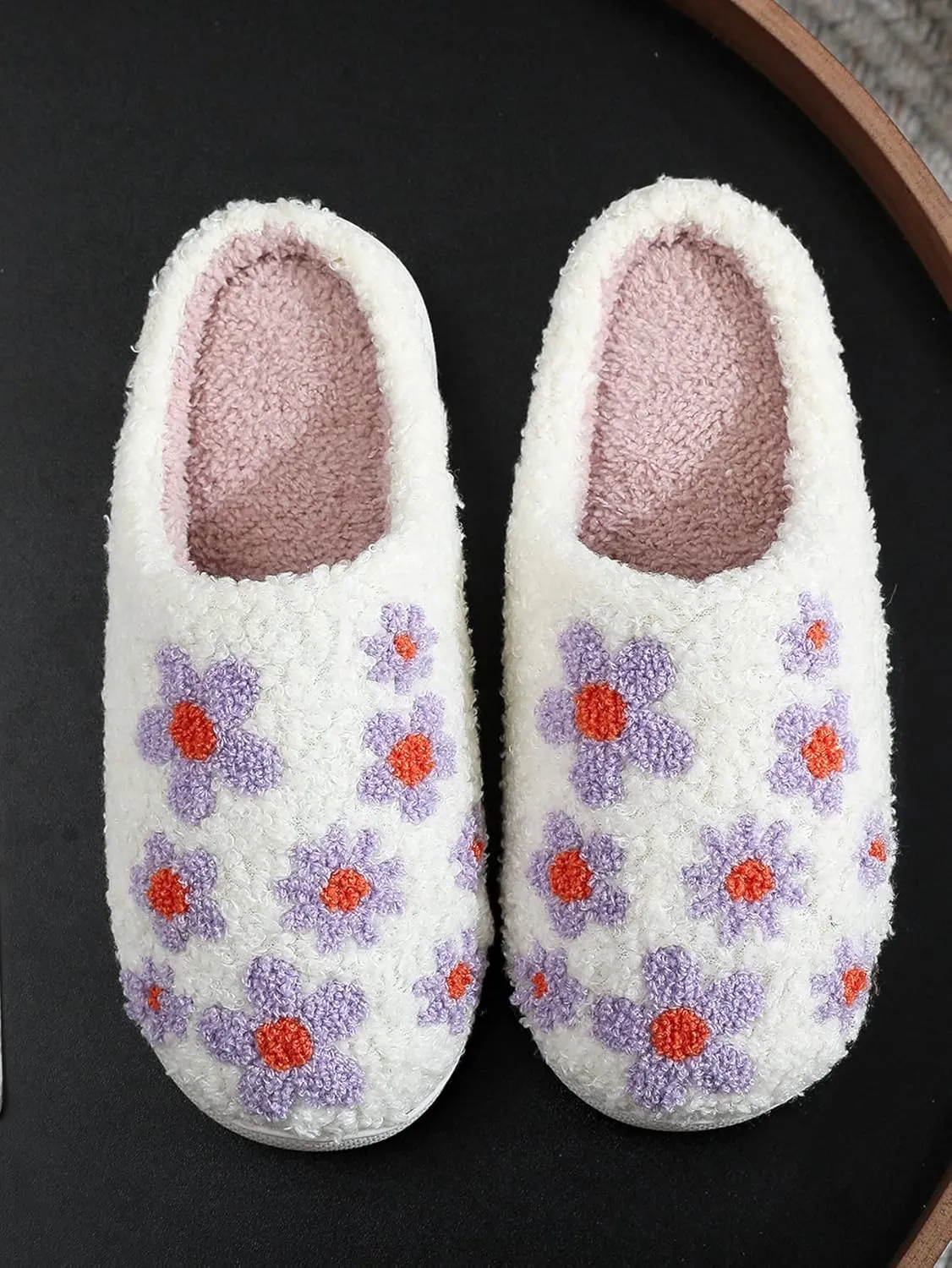 House Slippers for Women Men, Fuzzy Slippers Unisex House Slippers Cozy Memory Foam Slippers Indoor Outdoor Warm Plush Bedroom Shoes