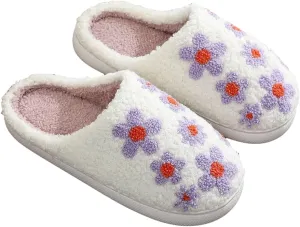 House Slippers for Women Men, Fuzzy Slippers Unisex House Slippers Cozy Memory Foam Slippers Indoor Outdoor Warm Plush Bedroom Shoes