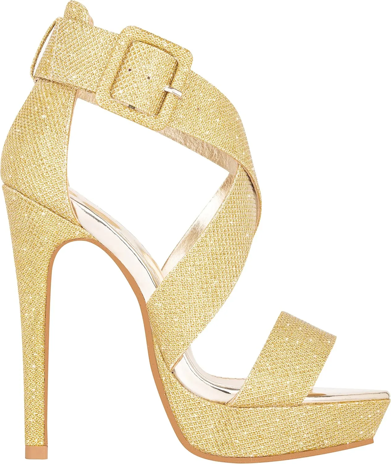 ILLUDE Women's High Heels Open Toe Ankle Strap Stilettos Platform Sexy Party Heeled Sandals – Cake