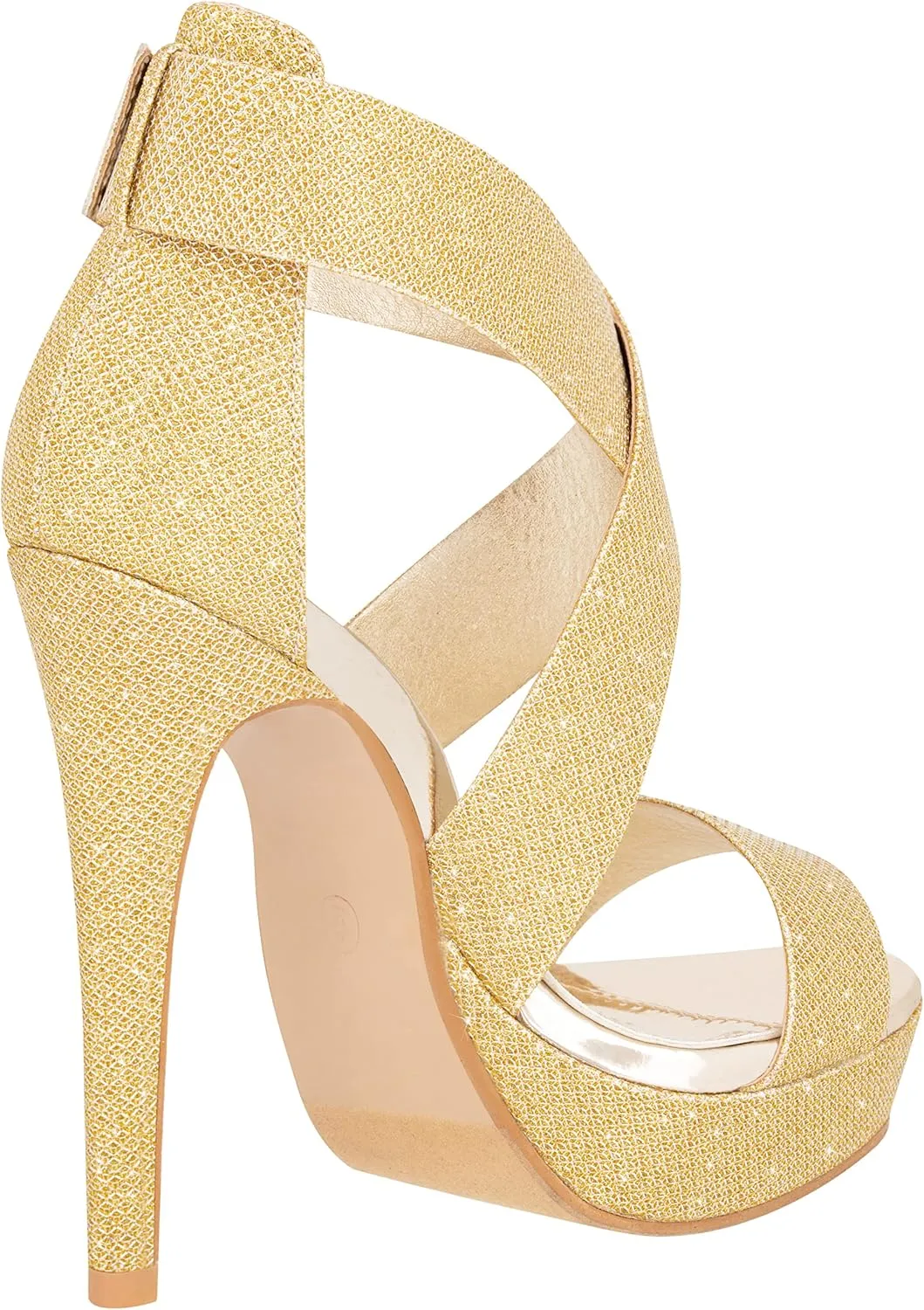 ILLUDE Women's High Heels Open Toe Ankle Strap Stilettos Platform Sexy Party Heeled Sandals – Cake
