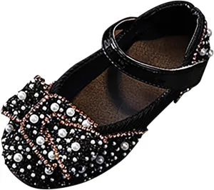 IWIHMIV Infant Mary Jane Shoes Princess Dress Up Non Slip Toddler Girls Slip On Soft Bottom Shoes