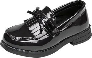 IWIHMIV Toddler Girl Mary Jane Dress Shoes Slip On Ballet Flat for Girl Party School Bowknot Shoes