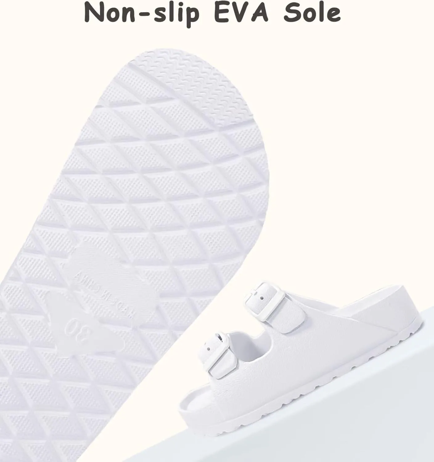Kids Slide Sandals Boys Girls Buckle Adjustable EVA Slipper Sandals