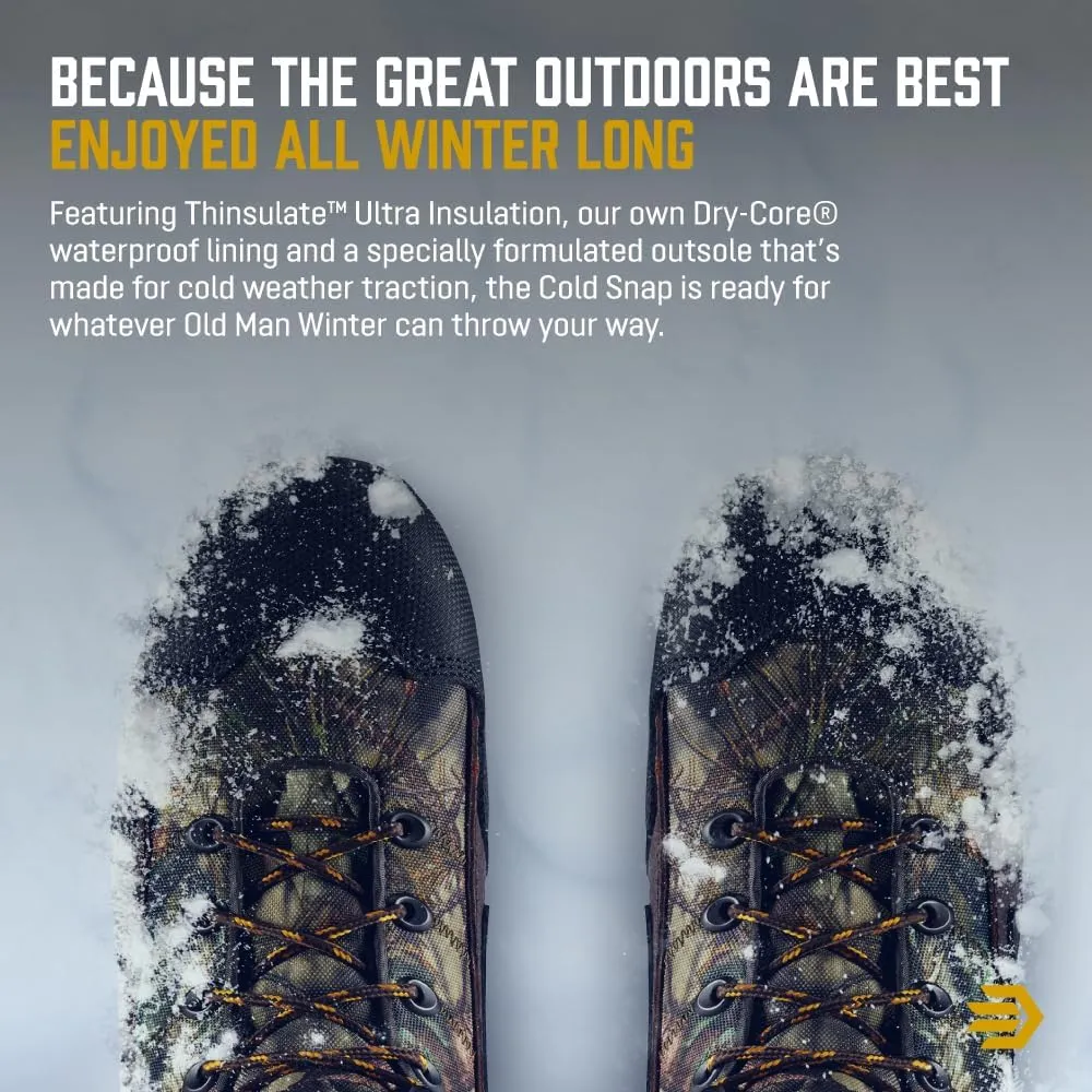 LaCrosse Mens Cold Snap 9 Hunting Boots featuring 2000G Thinsulate Ultra Insulation, Grippy Permafrost Outsole, and Supportive EVA Footbed
