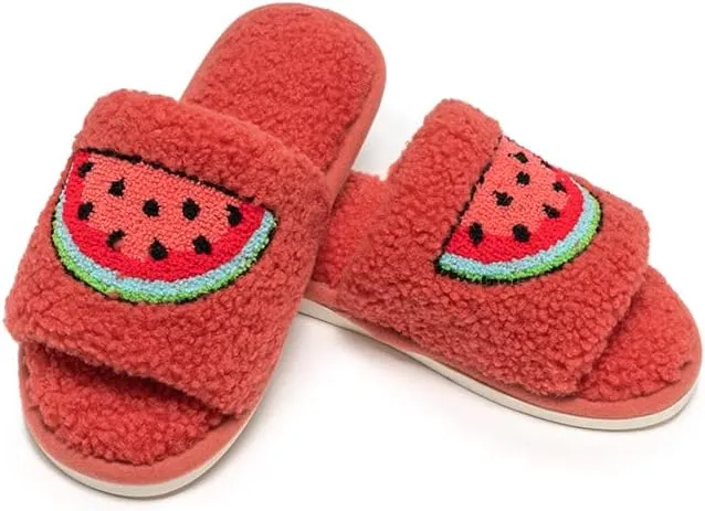Living Royal Slide Slippers, Novelty Cozy Non-Slip Rubber Sole, Soft 100% Polyester, Funny Fuzzy Design