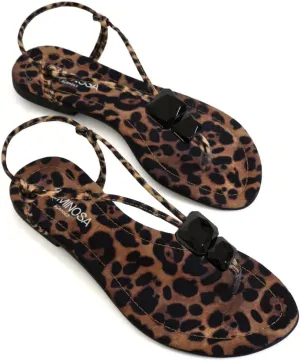 LUMINOSA Women's Adjustable Strappy Sandals with Decorative Ornament  Parent