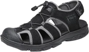 Men Sandals Fashion Closed Toe Flat Men Wading Sports Shoes Leather Sandals