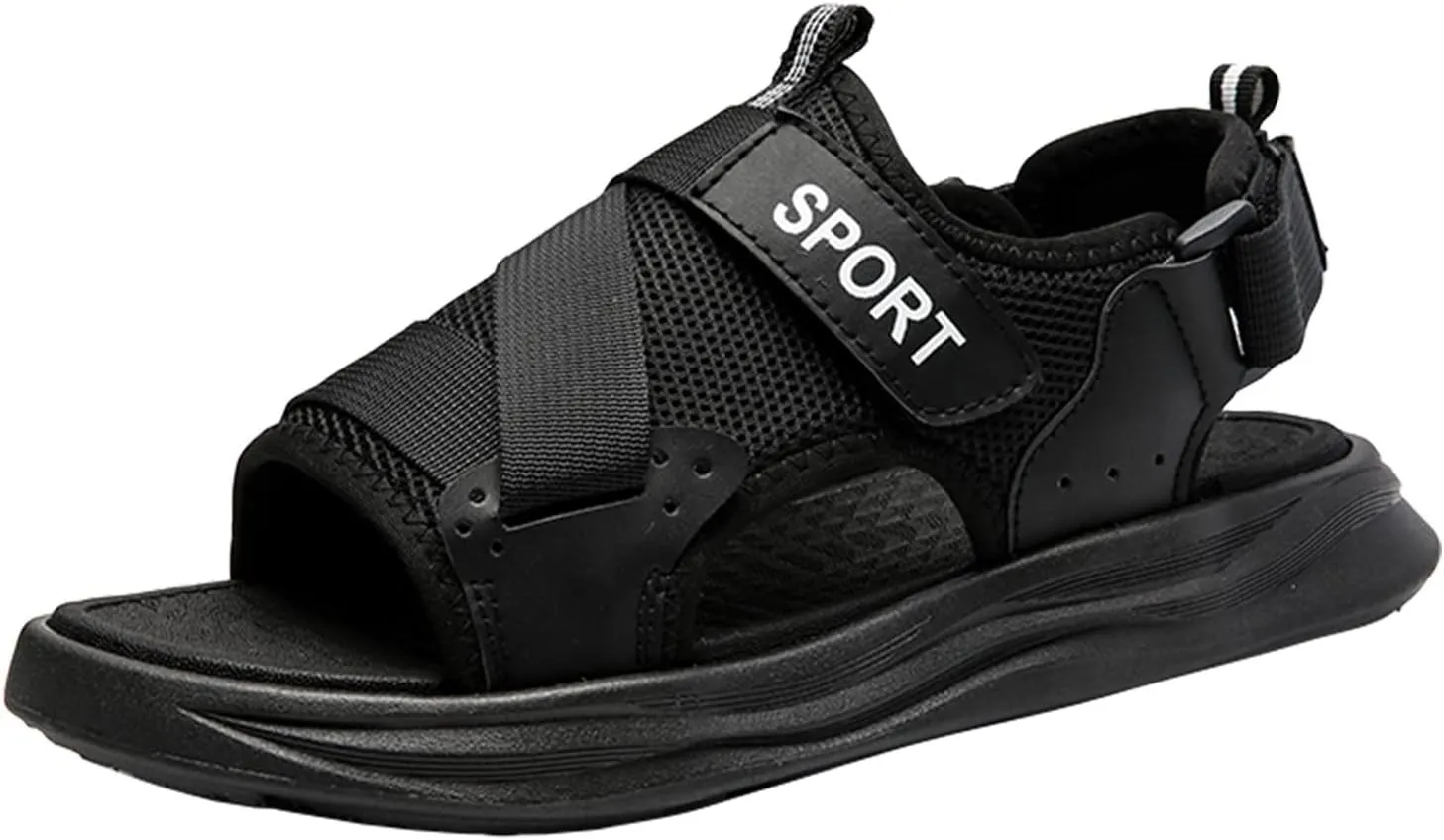 Men Thick Soled Shoes Fashion Foot Fish Mouth Sandals Thick Soled Breathable Purpose Sports Mens Sandals