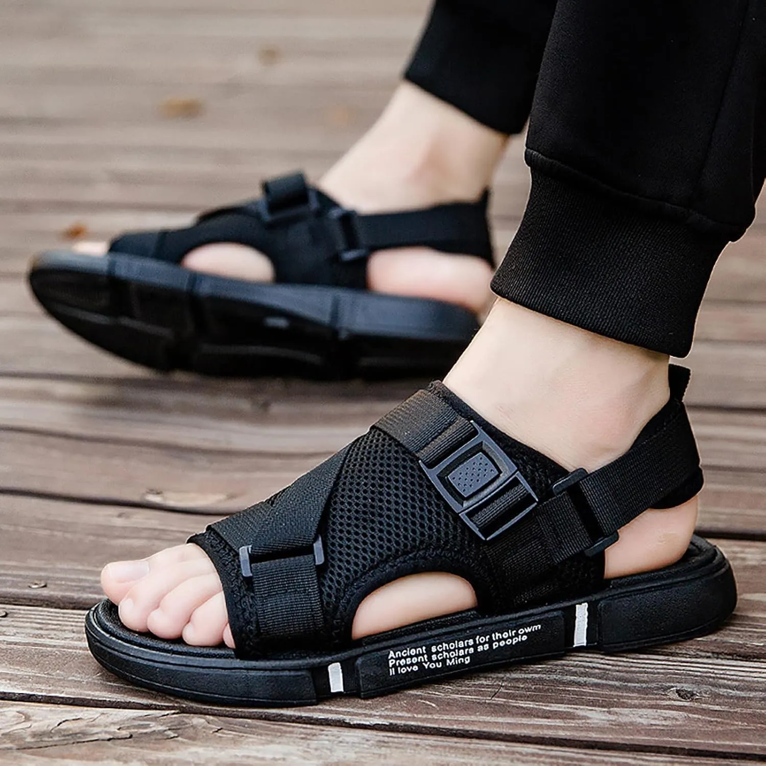 Mens Beach Sandals Sandal for Men Mens Sandals Casual Summer Outdoor Comfortable Adjustable Straps Sandal