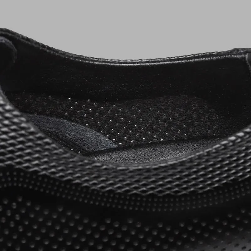 Men's Contemporary Cap-Toe Derby Shoes - Breathable Mesh Lining Formal Footwear for Business Luncheons & After-Hours Networking
