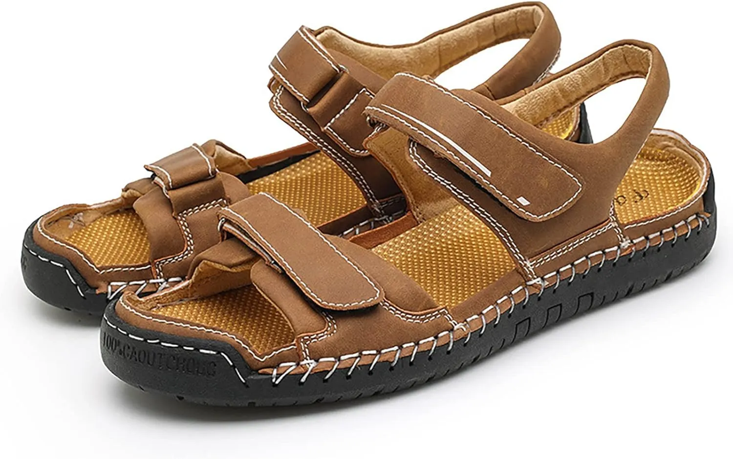 Men's Sandals Open Toe Strap Adjustable Sandal Summer Travel Sandals Men Walking Breathable Hiking Sandal