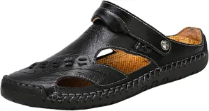 Men's Summer Breathable Hand Sewn Foot Covering Casual Beach Lazy PU Foreign Trade Sandals Sandal