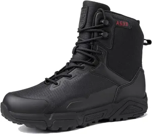 Men's Work Boots Hunting Boots Lightweight Combat Boots Microfiber Leather Military Tactical Motorcycle Boots