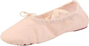 missfiona Women Canvas Ballet Slippers Dance Shoes Adult Practice Yoga Flat Belly Shoes