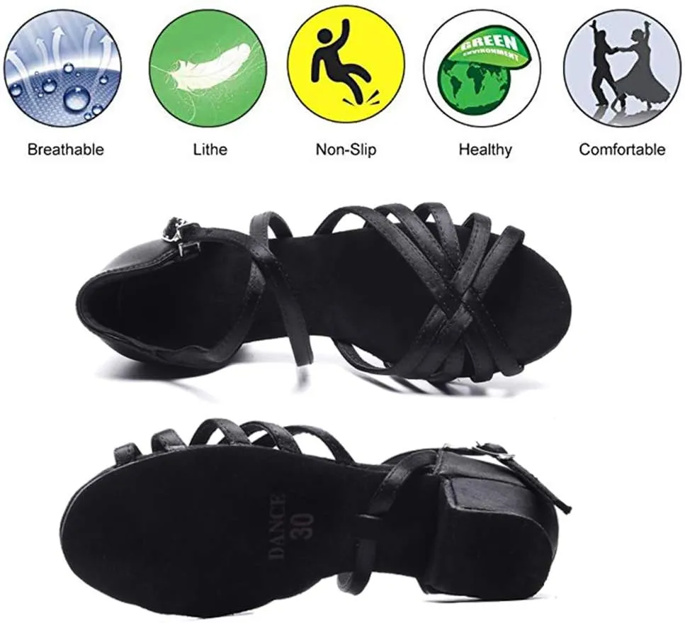 MSMAX Women Latin Dance Shoes High Heel Jazz Ballroom Dancing Shoe