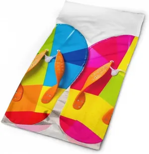 Neck Gaiter Colorful Flip Flops Beach Ball Face Cover Sun & Wind-proof Scarf Breathable Face Mask for Skiing Fishing Hiking Cycling