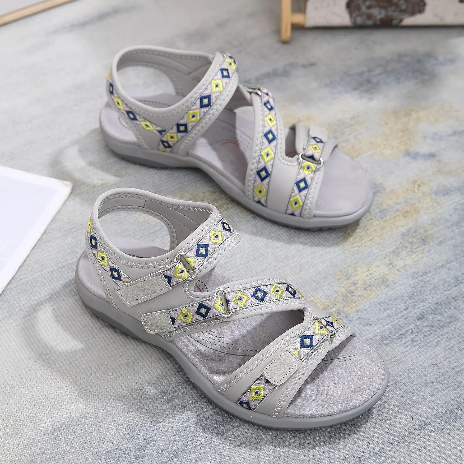Orthopedic Sandals for Women,Womens Hiking Comfortable Walking Sandals Athletic Water Sandal with Adjustable Straps