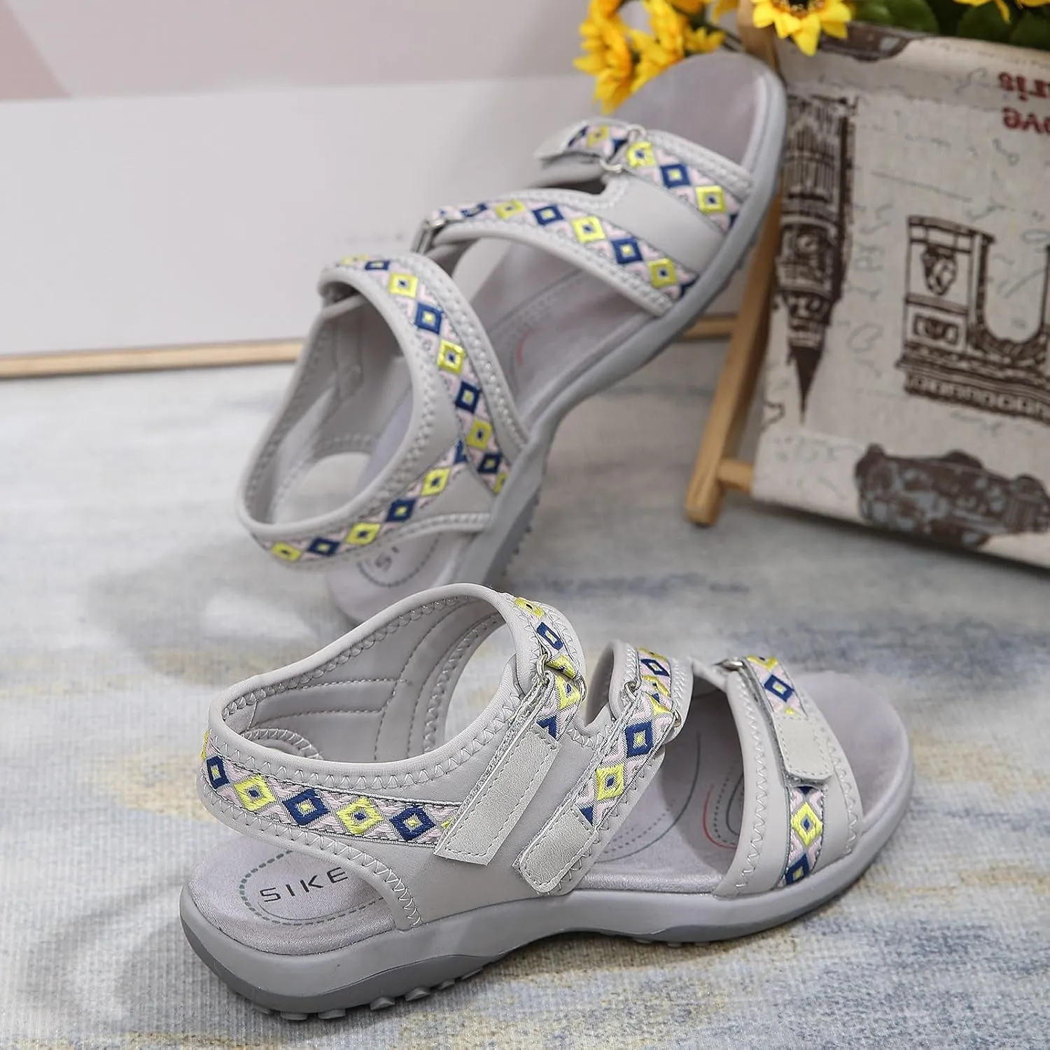 Orthopedic Sandals for Women,Womens Hiking Comfortable Walking Sandals Athletic Water Sandal with Adjustable Straps