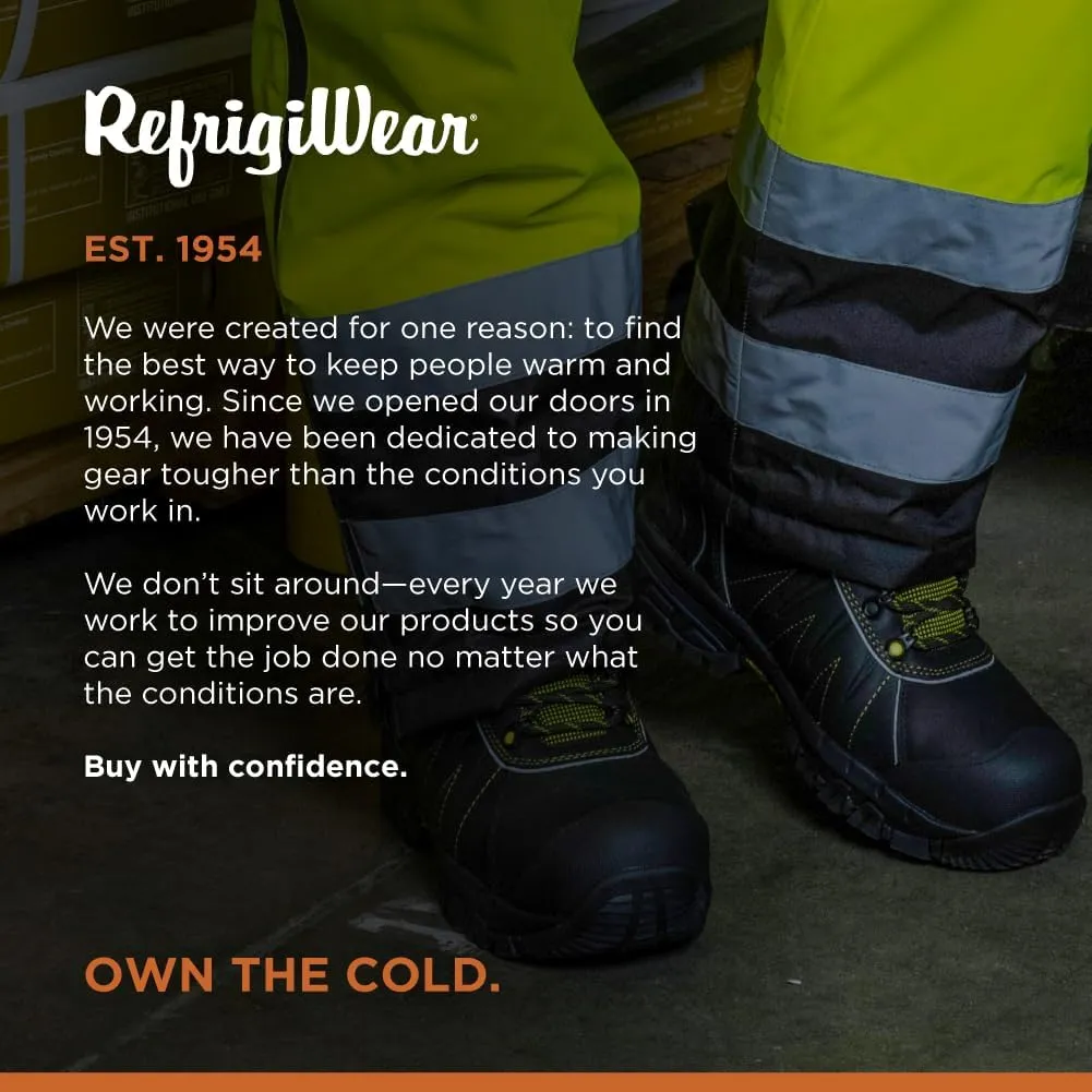 RefrigiWear Mens OnyxRidge Hiker, Insulated Waterproof Leather Work Boots, -20F to 30F (-29C to 1C), Black