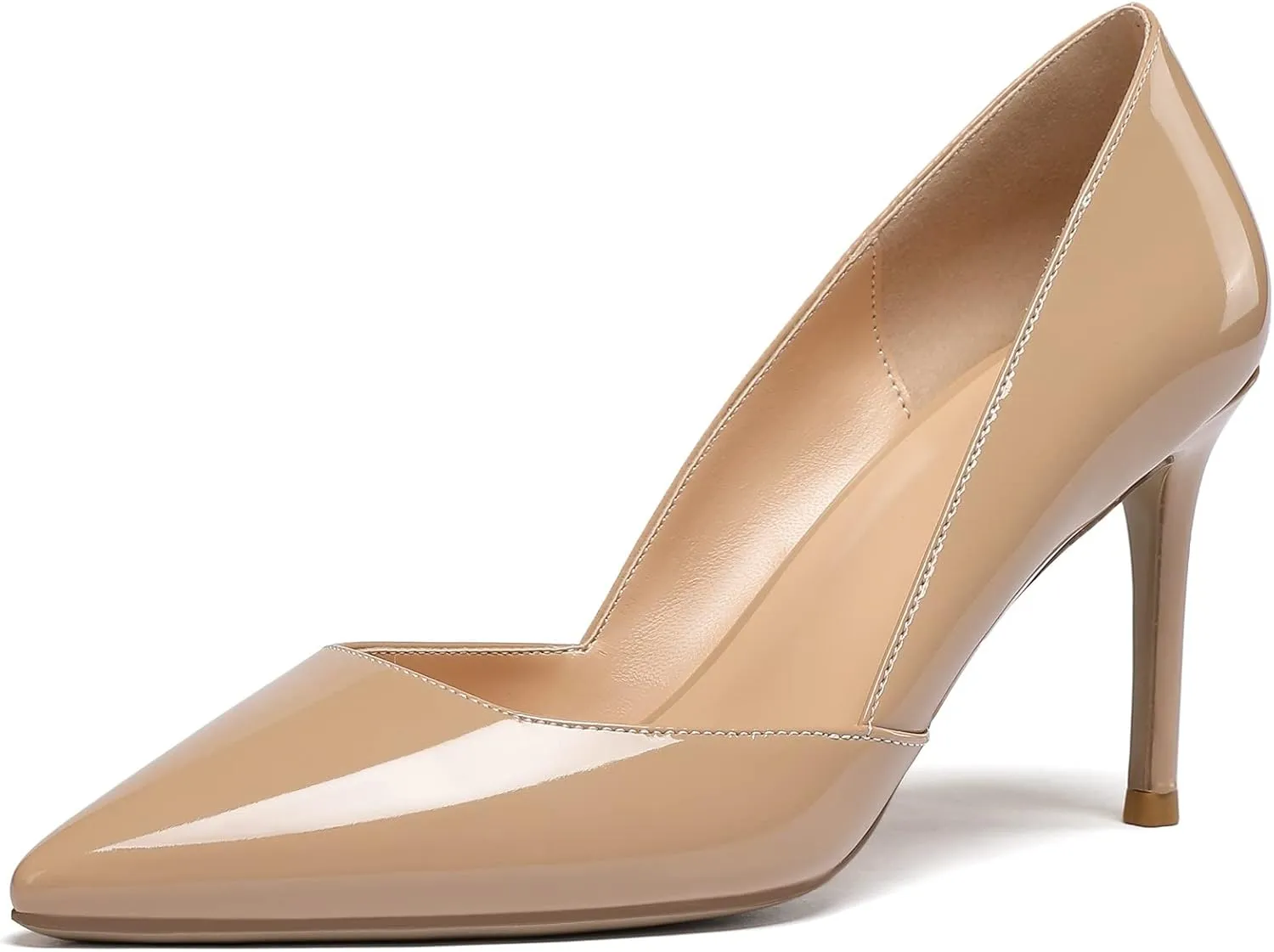 SAMMITOP Women's Pointed Toe D'Orsay Slip On Pumps Party Wedding Dress Dance Shoes