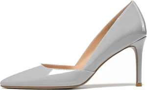SAMMITOP Women's Pointed Toe D'Orsay Slip On Pumps Party Wedding Dress Dance Shoes