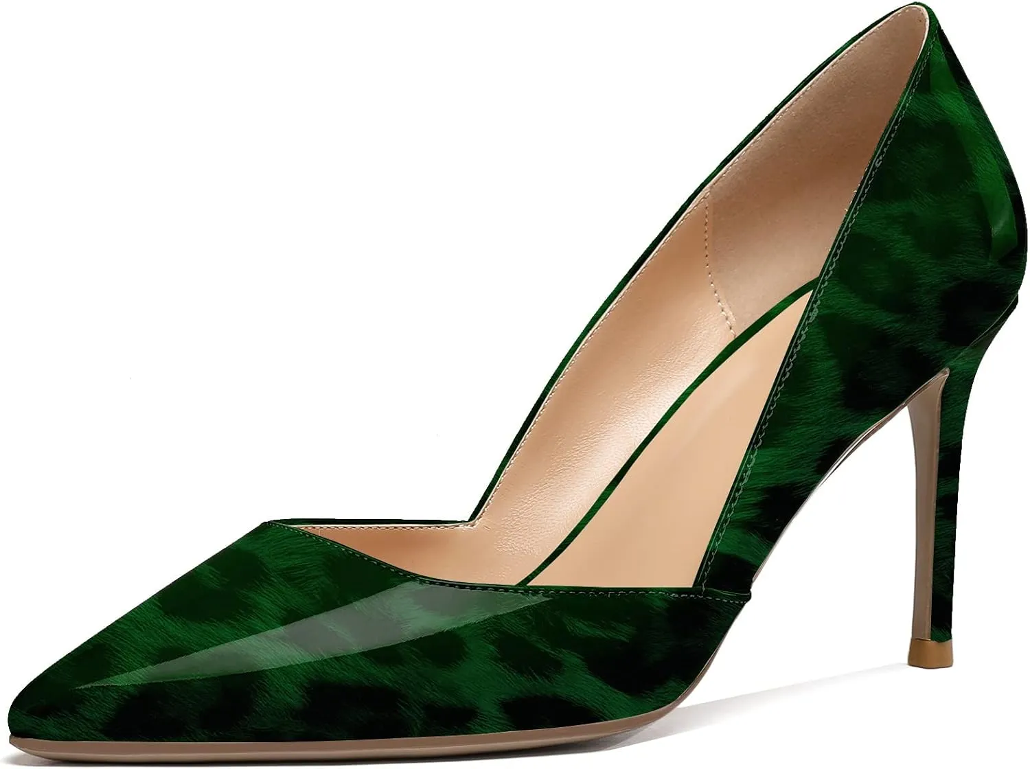 SAMMITOP Women's Pointed Toe D'Orsay Slip On Pumps Party Wedding Dress Dance Shoes
