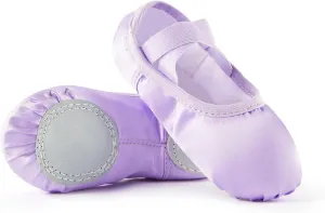 Satin Ballet Slippers for Girls - Toddler Dance Shoes (Little Kid/Big Kid)