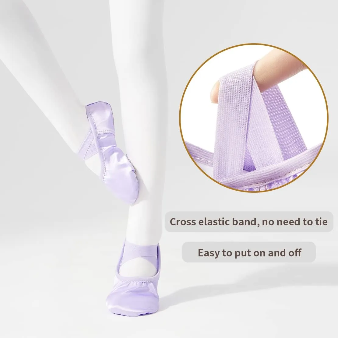 Satin Ballet Slippers for Girls - Toddler Dance Shoes (Little Kid/Big Kid)