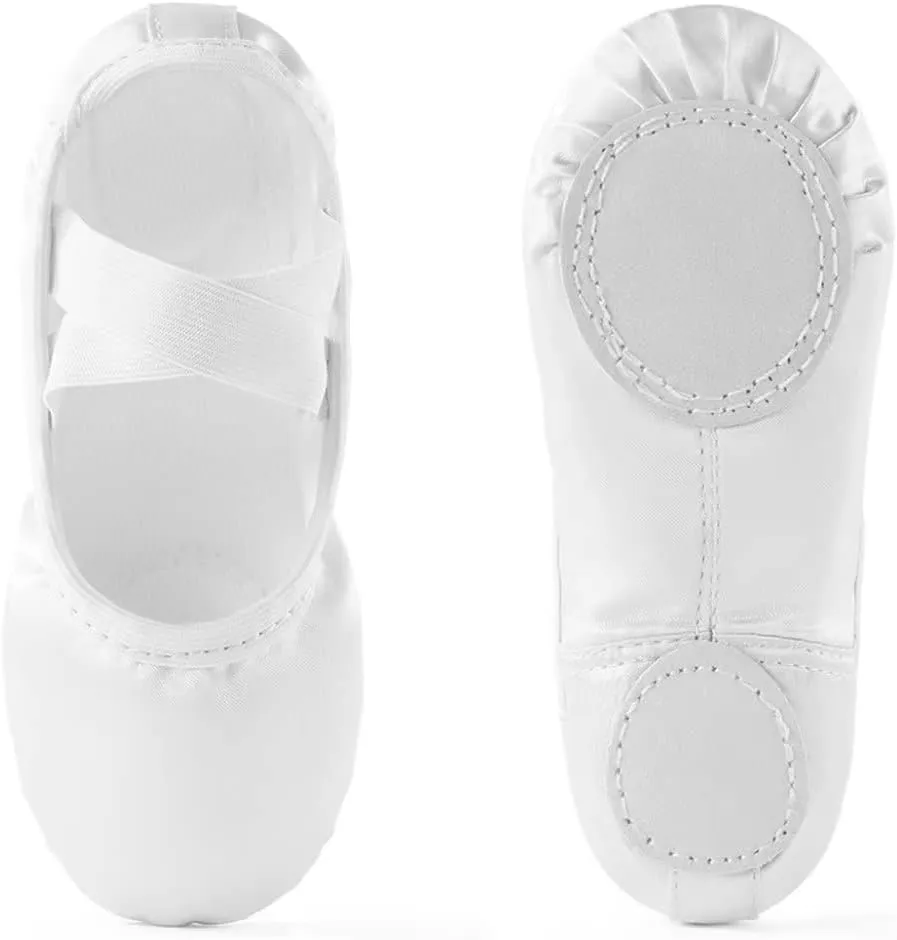 Satin Ballet Slippers for Girls - Toddler Dance Shoes (Little Kid/Big Kid)
