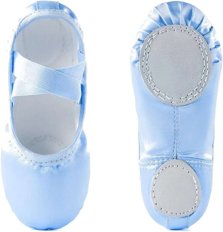 Satin Ballet Slippers for Girls - Toddler Dance Shoes (Little Kid/Big Kid)