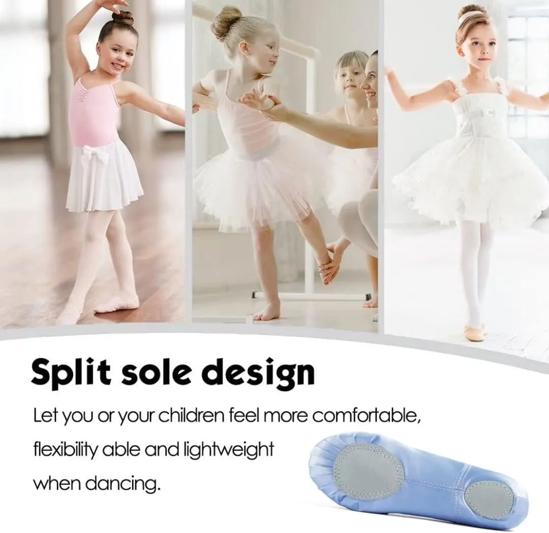 Satin Ballet Slippers for Girls - Toddler Dance Shoes (Little Kid/Big Kid)
