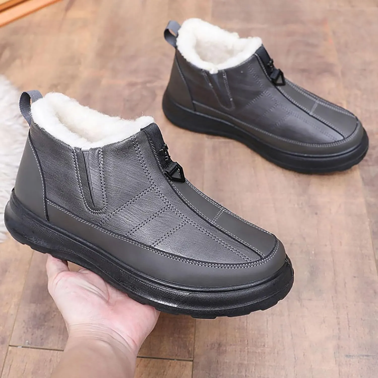 Snow Boots for Women Winter Waterproof Warm Plush Lined Booties Slip On Wide Width Outdoor Lightweight Ankle Boot