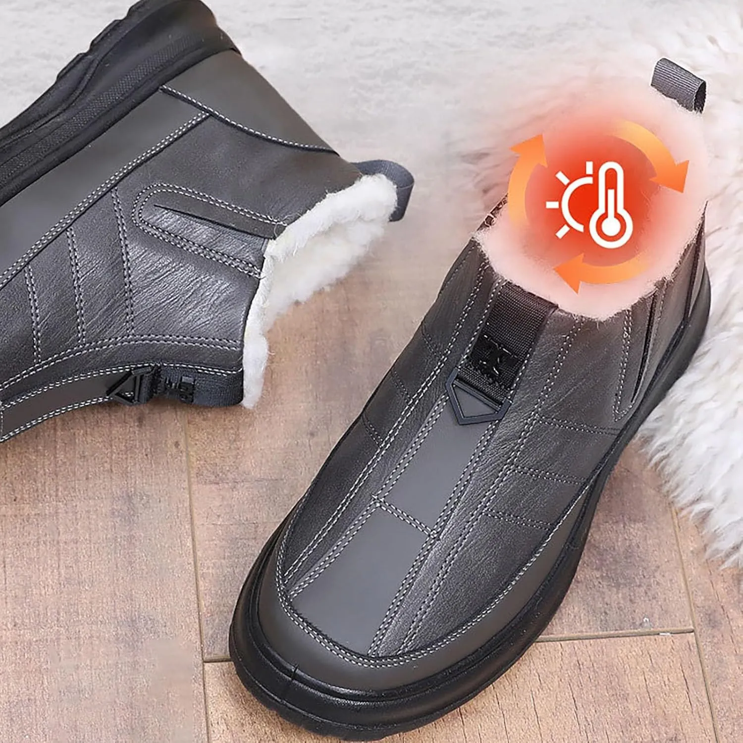 Snow Boots for Women Winter Waterproof Warm Plush Lined Booties Slip On Wide Width Outdoor Lightweight Ankle Boot