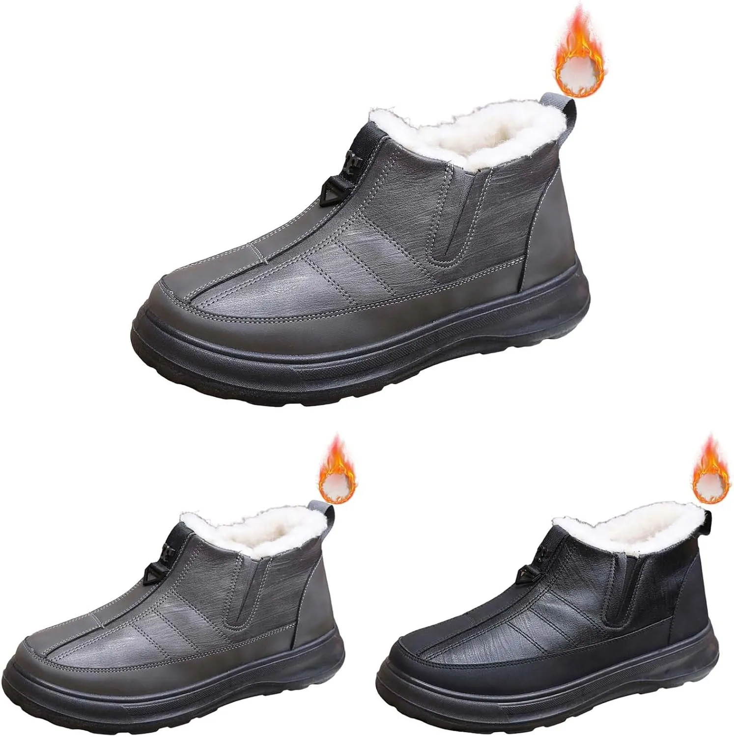 Snow Boots for Women Winter Waterproof Warm Plush Lined Booties Slip On Wide Width Outdoor Lightweight Ankle Boot