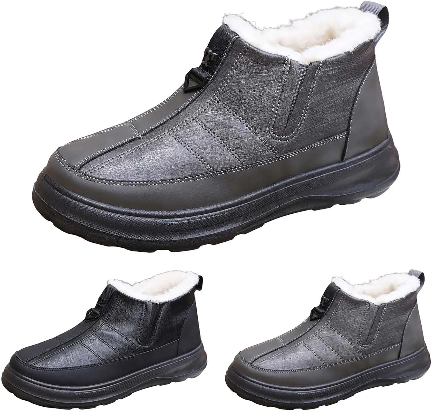 Snow Boots for Women Winter Waterproof Warm Plush Lined Booties Slip On Wide Width Outdoor Lightweight Ankle Boot