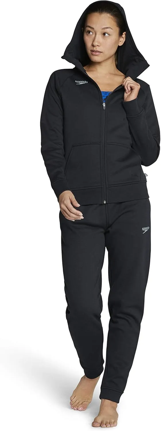 Speedo Women's Sweatshirt Full Zip Hooded Jacket Team Warm Up