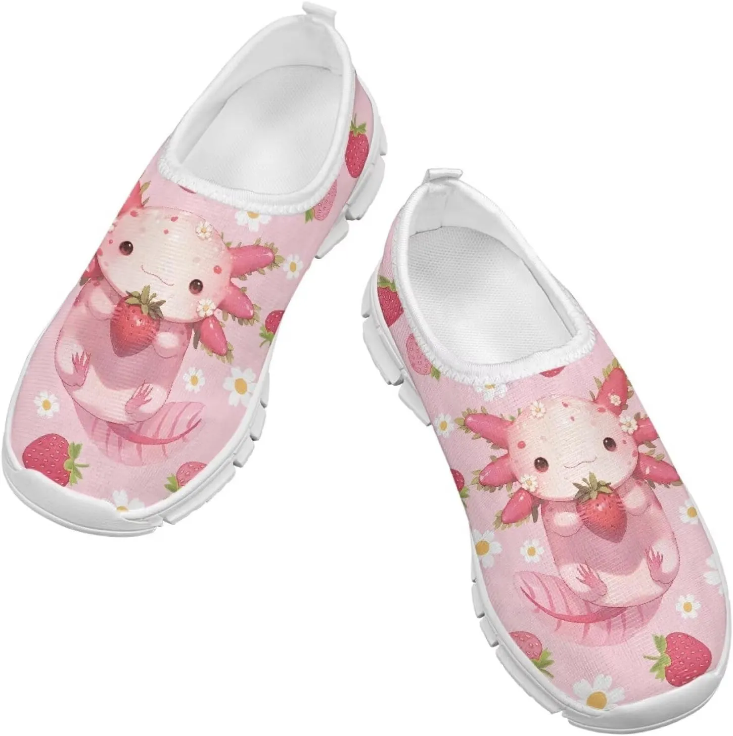 Stylish Slip On Flats Sneakers for Boys & Girls,Comfortable Athletic Shoes for Outdoor & Daily Wear,White Sole