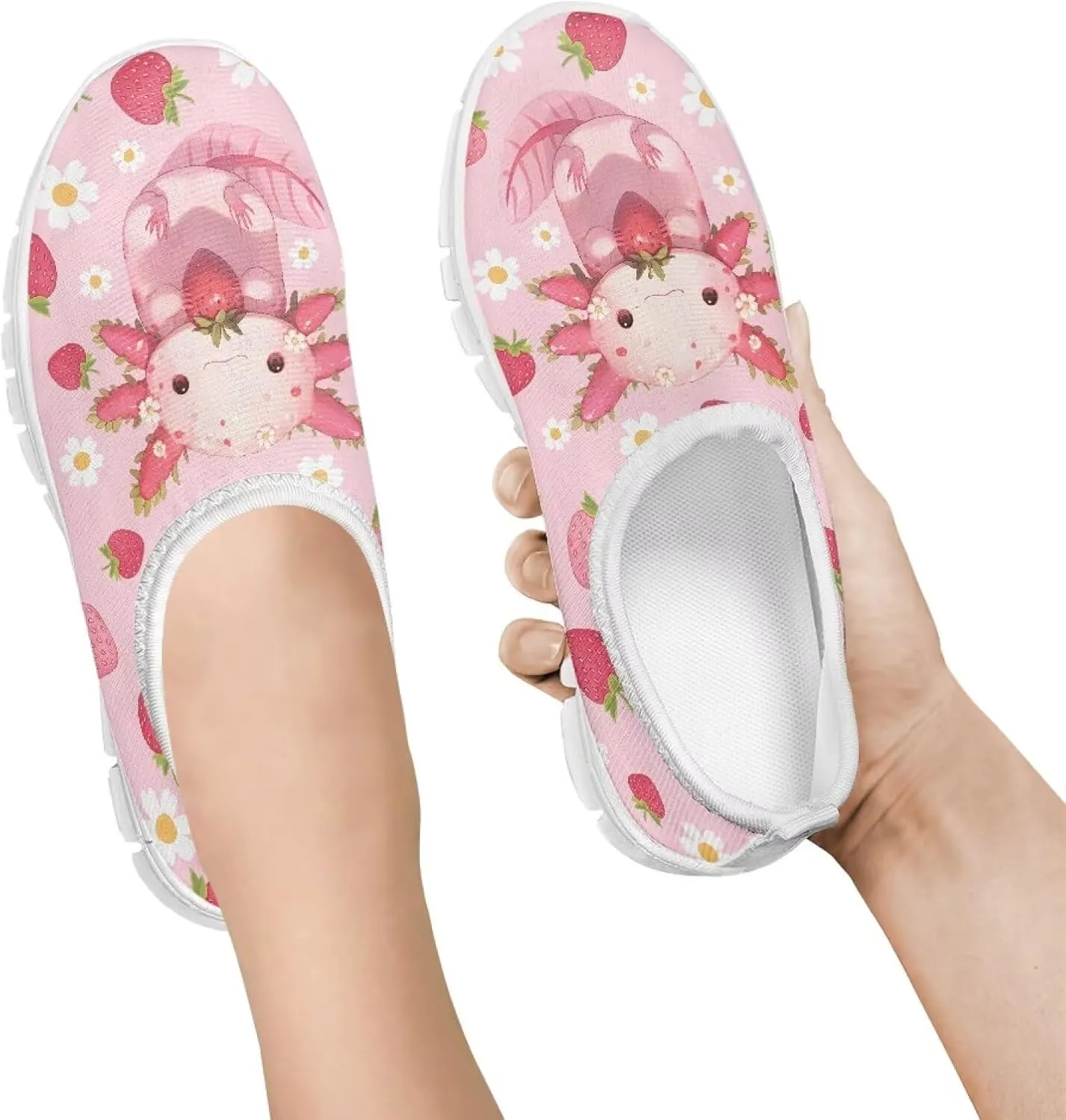Stylish Slip On Flats Sneakers for Boys & Girls,Comfortable Athletic Shoes for Outdoor & Daily Wear,White Sole