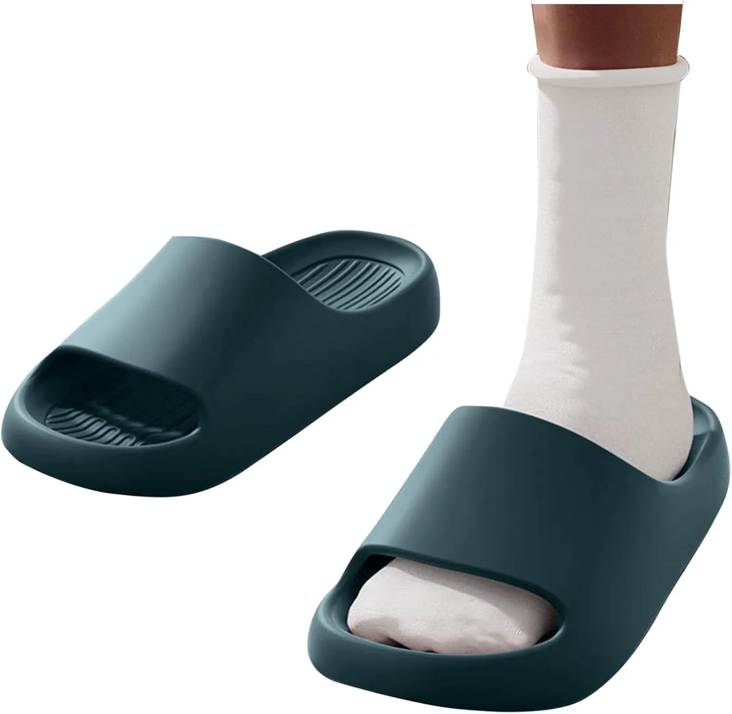 Summer Slides Slippers for Women Men Soft Soled Pillow Slides Slipper EVA Foam Open Toe Shower Bath Pool Slide 2025